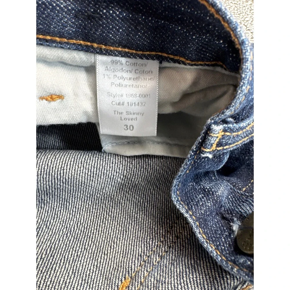 Current Elliott Jeans 30 Dark Wash Blue Stiletto‎ Skinny Low Rise Denim